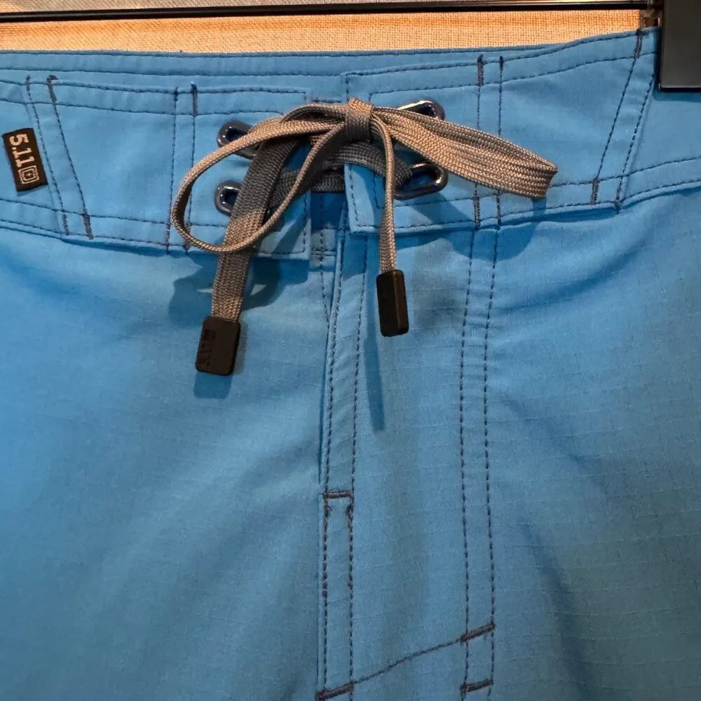 5.11 Tactical Blue Board Shorts Men’s 32 Swim Trunks Surf Outdoor Quick Dry